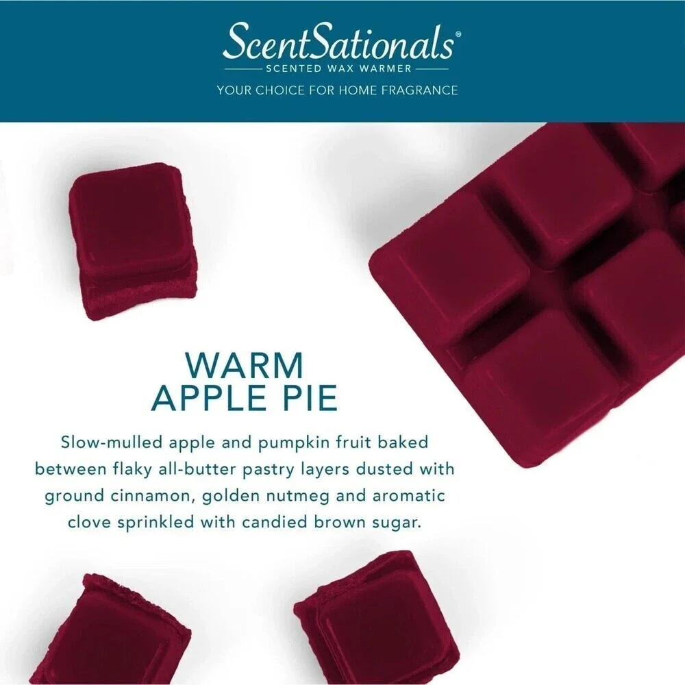 Scentsationals Warm Apple Pie 2.5 oz Scented Fragrant Wax Melts 5 PACKS